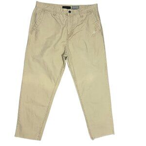 Aeropostale Relaxed Fit Cropped Khaki/Chino Pants Beige Women's Size 34 Casual